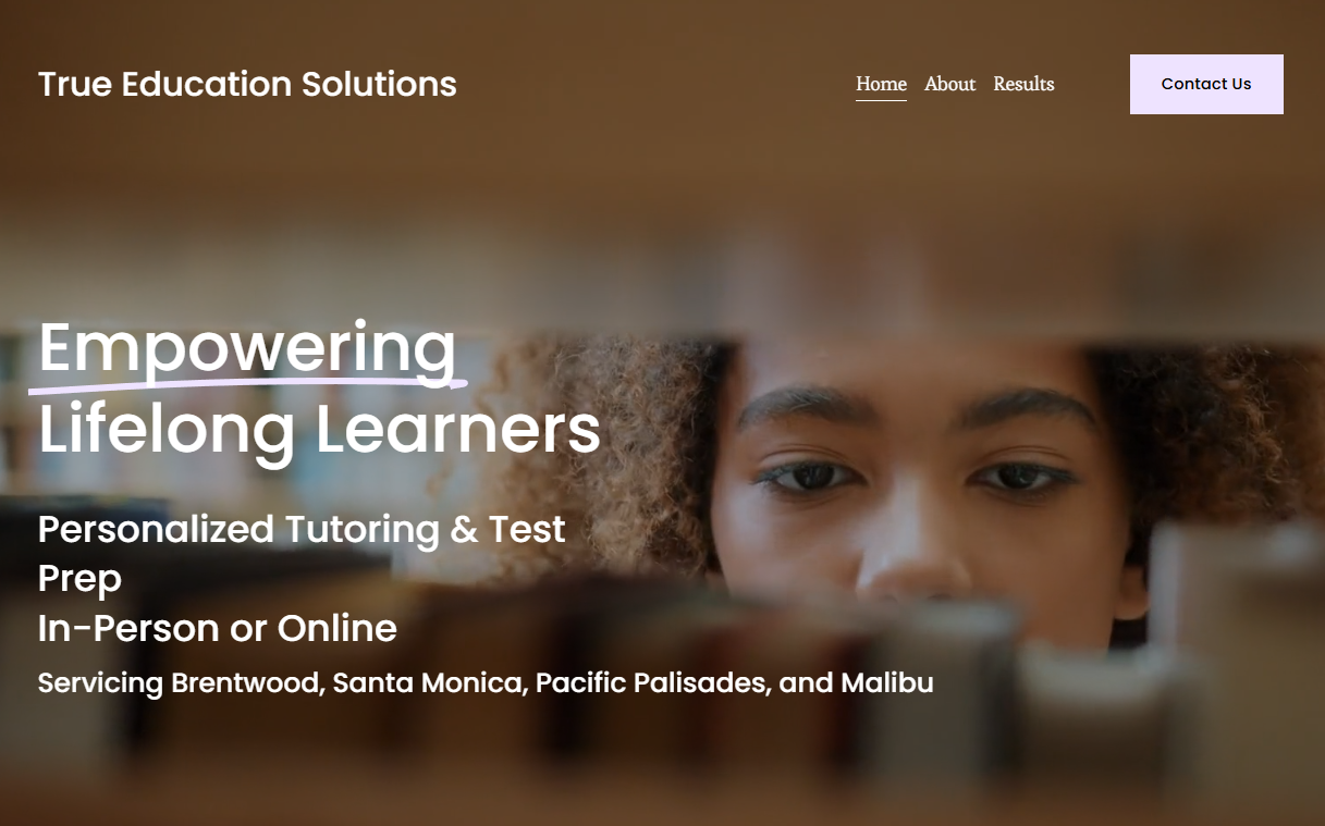 True Education Solutions homepage